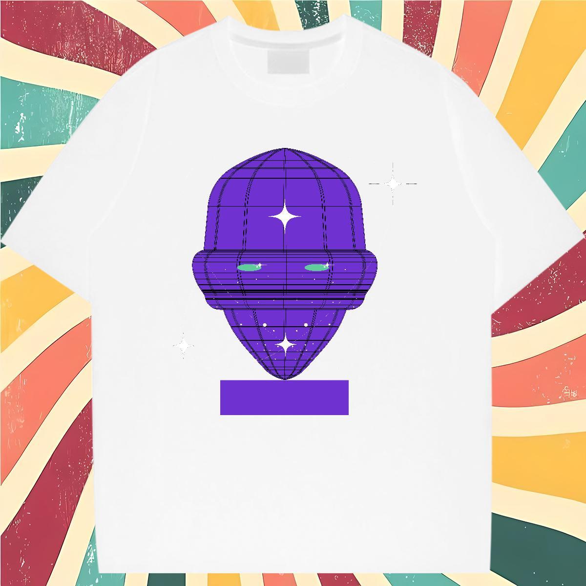 Unisex Women Tshirts 230g Cotton universe Hip Hop Street Womens T Shirts Breathable Cartoon Anime Top Tees