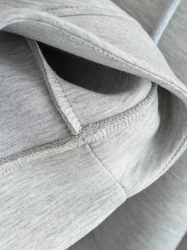 Women Autumn Winter Hoodies Fashion Casual Zipper Top Hoodie Street Style Vintage Solid Long Sleeve Loose Outerwear 240824