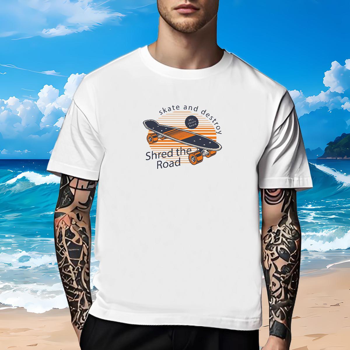Loose Men T Shirts 100% Cotton 230g skateboarding Daily Wear Black White Breathable Short Sleeve Couples T Shirts Factory Direct Top Tees