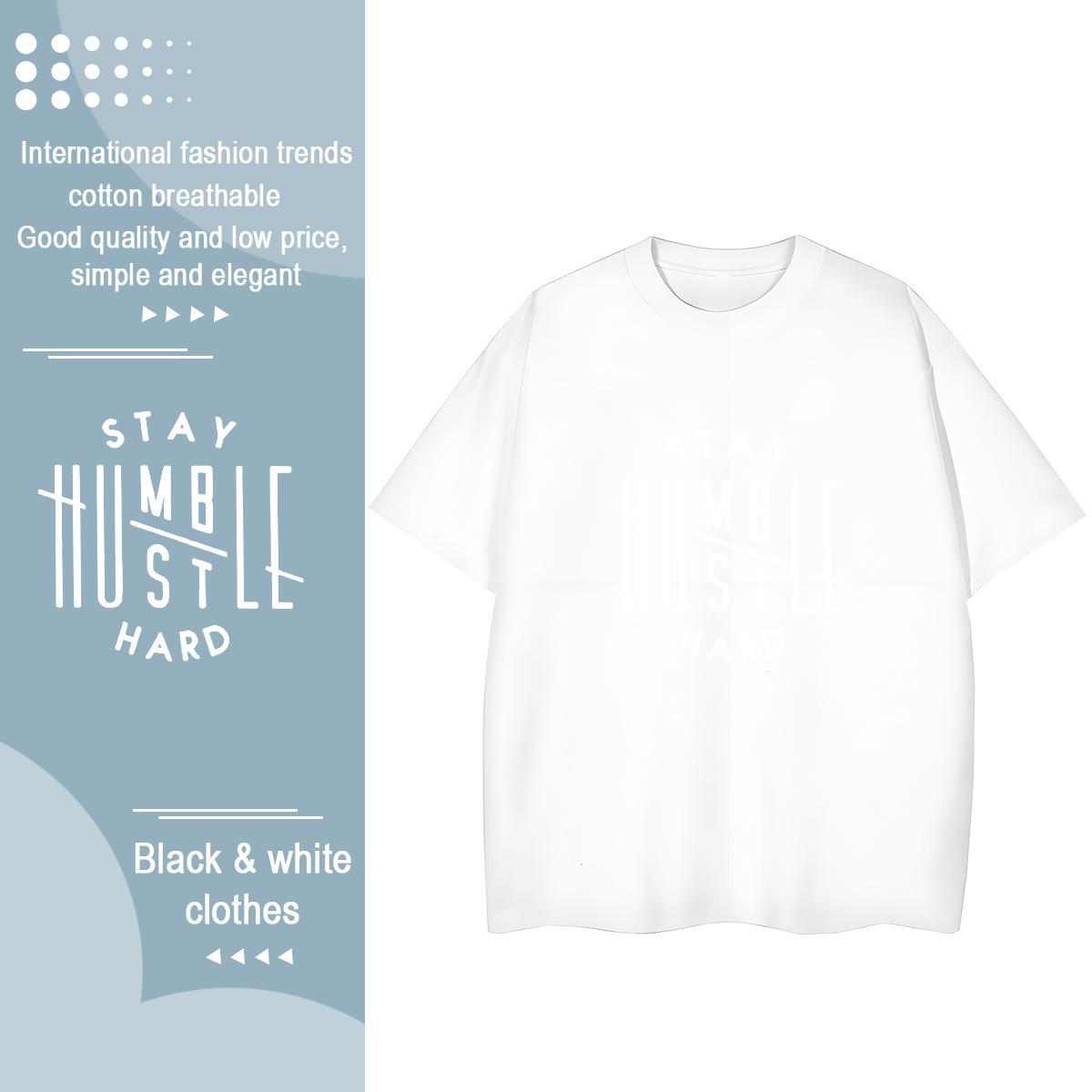 Comfortable T shirt 230g 100% Cotton letter Daily Outfit DIY Printed Breathable Short Sleeve Couples T Shirts Designer Clothes