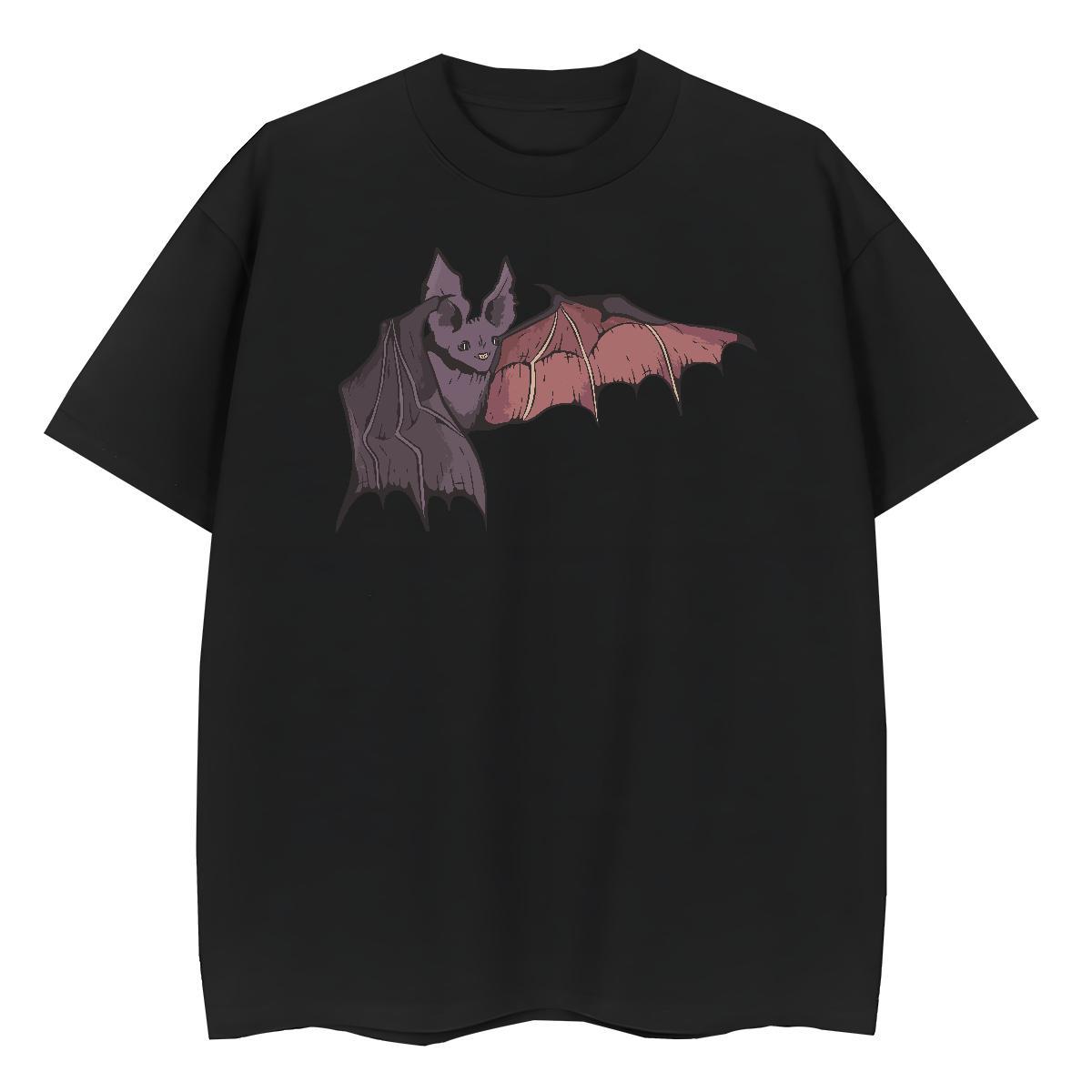 Customized Men Clothes T-Shirt bat Anime Printing Street 230g Cotton Polos Breathable Short Sleeve Wholesale T shirt Customized Print