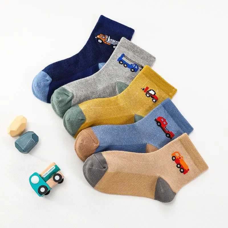 5 Pairs Kids Socks Cute Cartoon Bear Boys Girls Winter Socks Spring Autumn Soft Cotton Breathable Sport Children Socks Baby Sock CL240824