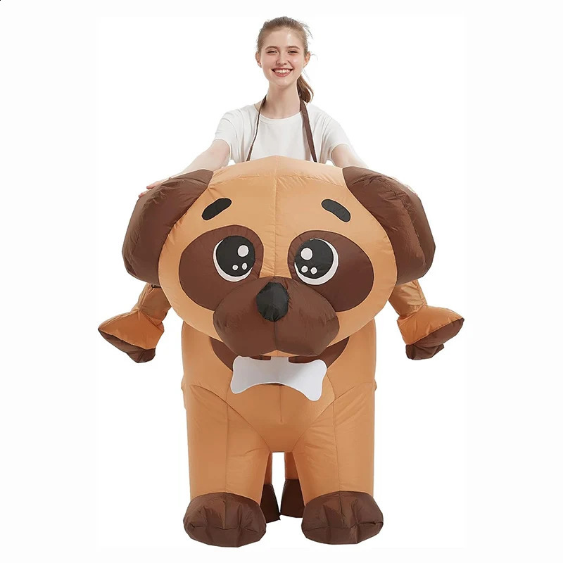 Womens puppy riding inflatable costume roleplaying fun air blowing dog set party fancy dress Halloween carnival props 240823