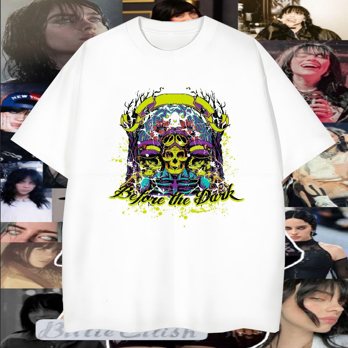 Wholesale T Shirts Men 100% Cotton 230g skull Street Customized Short Sleeve O-Neck Tshirt for Man Woman Free Shipping Clothings