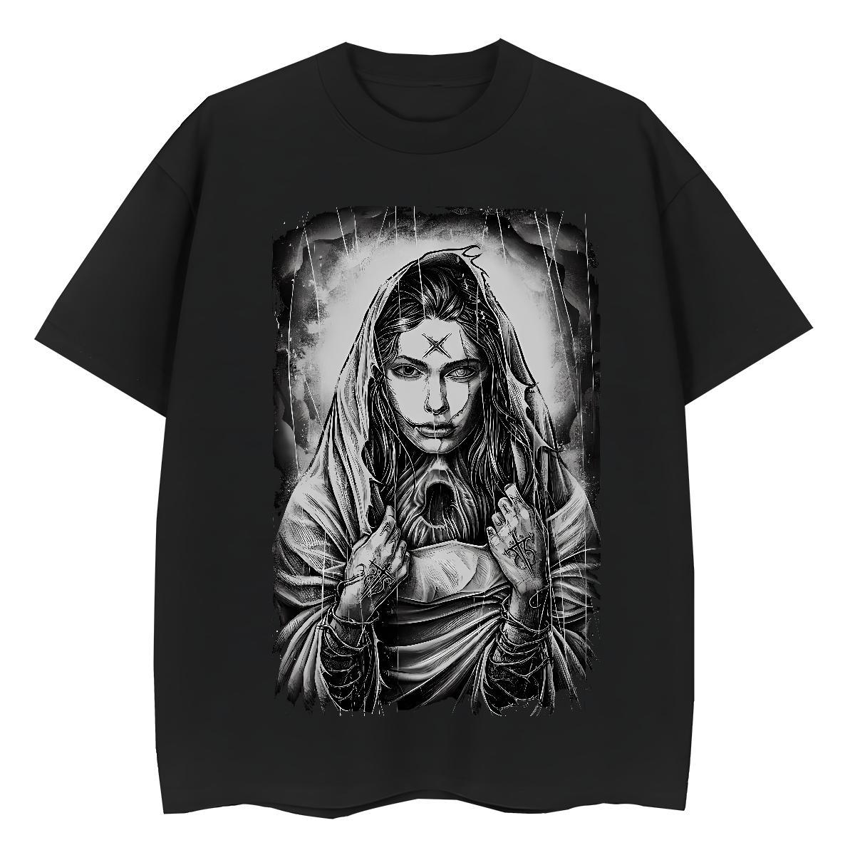 Designer Nice Womens Tshirts 230g Cotton nun Daily Wear T-Shirts Breathable Soft Cartoon Print Tees Shirts