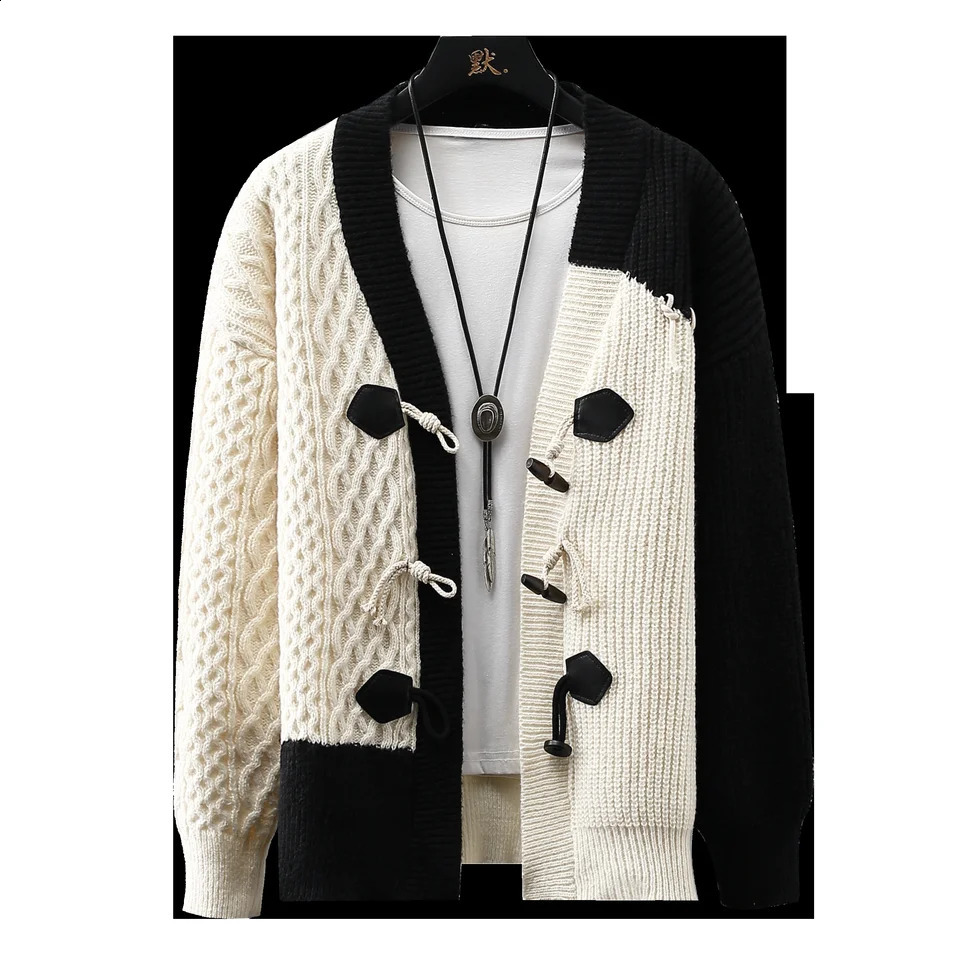 Mens sweater winter letter pattern thick mens student autumn wool size M4XL 240824