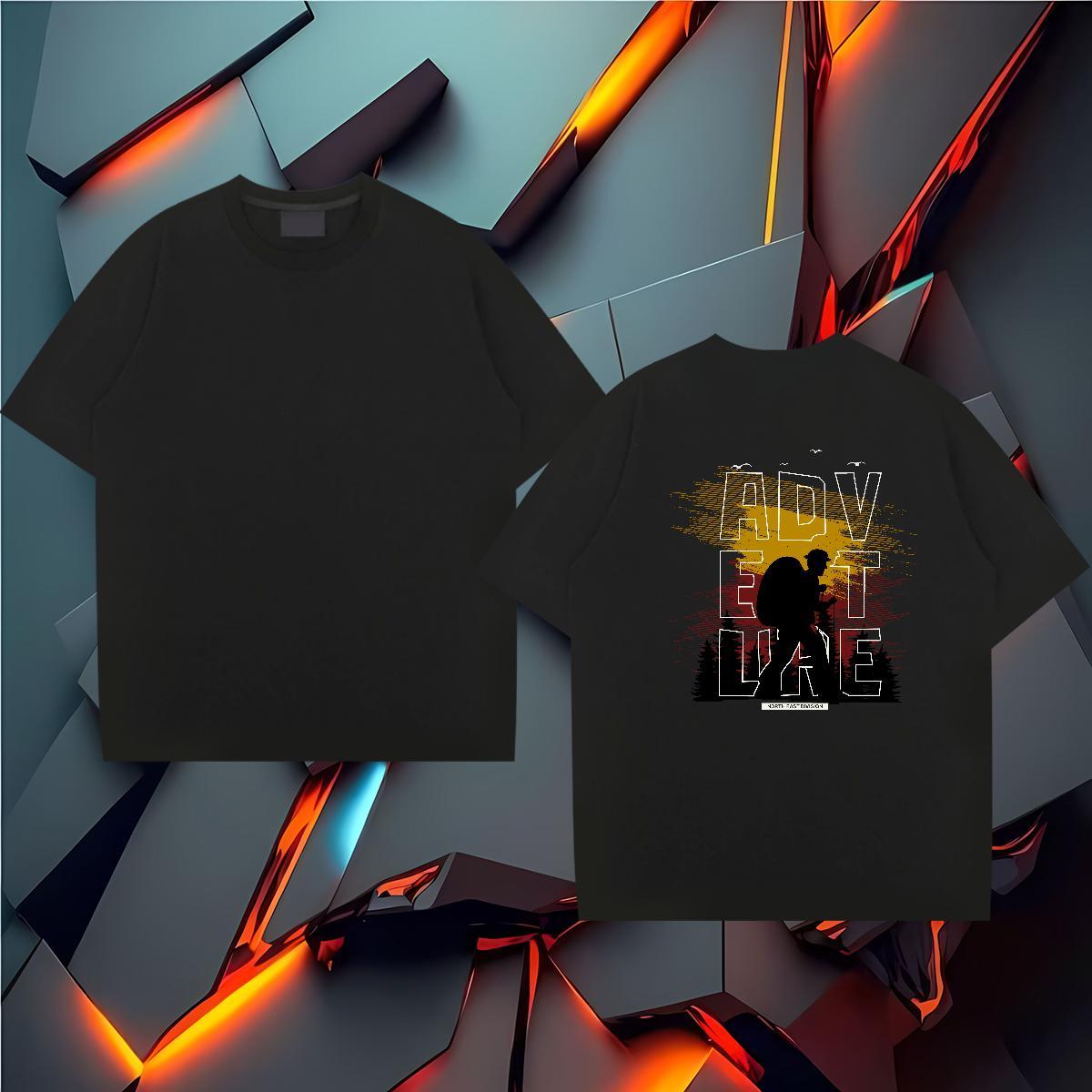 TOP Quality T shirt 230g Cotton character Casual Beach Asian Size Breathable Short Sleeve Men Tshirts Casual New Tees Shirts