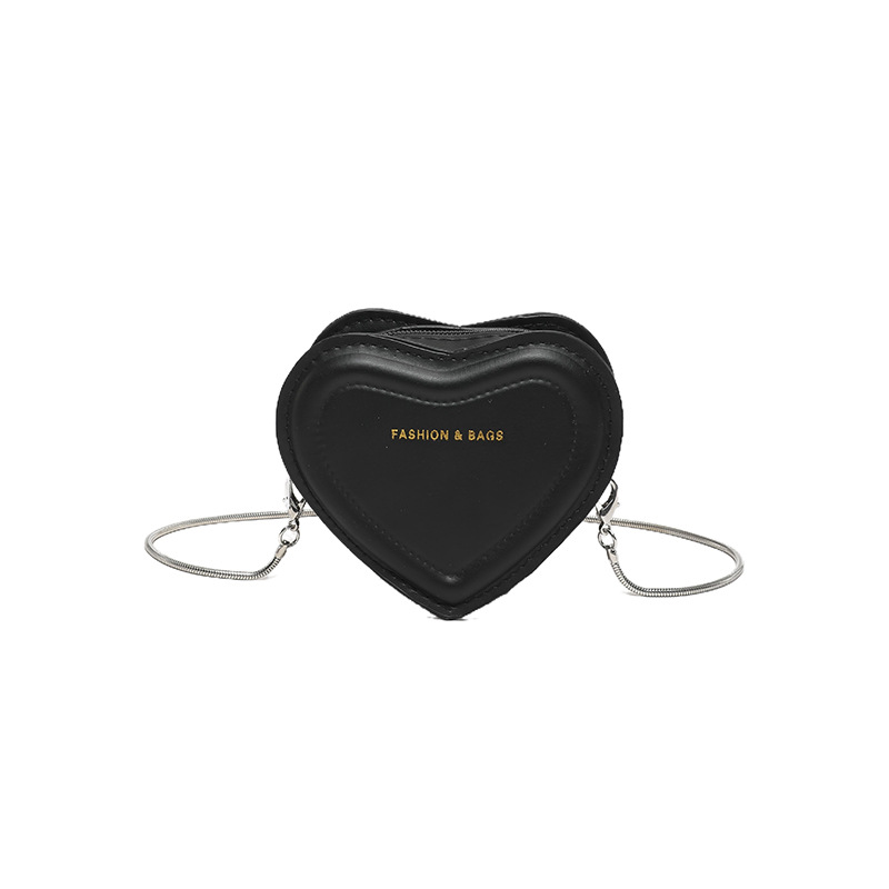 Women's fashionable peach shaped small bag simple girl's heart single shoulder bag