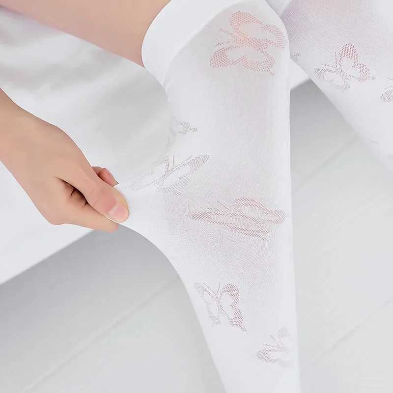White School Girls Socks Velvet Knee High Long Socks Cartoon Star Heart Stripe Design Kid Black Princess Socks Kniekousen Meisje CL240824