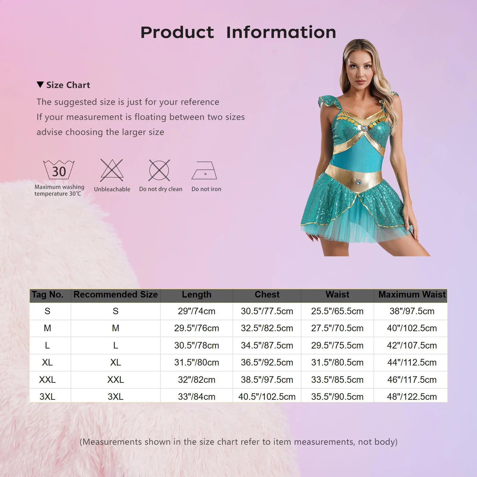 Womens Halloween Arabian Princess Circus cosplay costume gemstone glitter sheer bodysuit Tutu dress theme party carnival outfit 240823