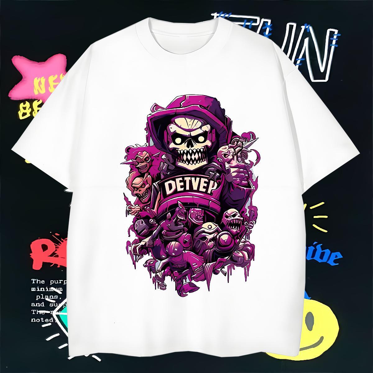 Free Shipping Man T Shirts 230g 100% Cotton skull Home Outdoor Skull Crew Neck Breathable Tshirts Factory Direct Tops Tees