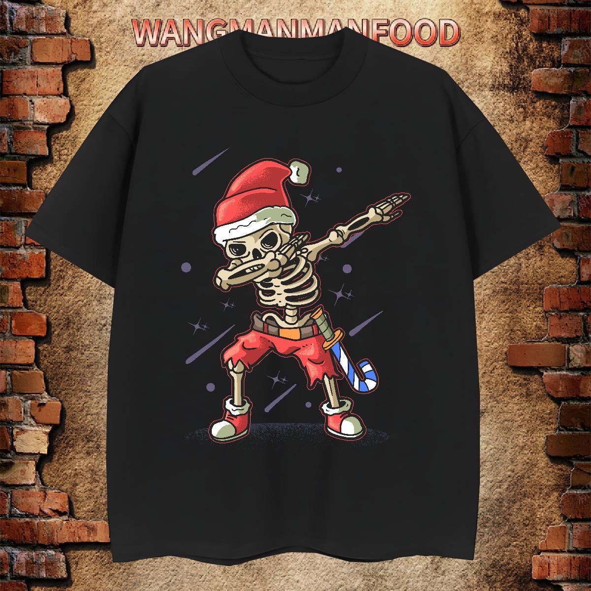 Free Shipping T-Shirts 230g Pure Cotton skull Outdoor Custom Print Oversized Breathable Short Sleeve Men Tops Tees DIY Tees Shirts