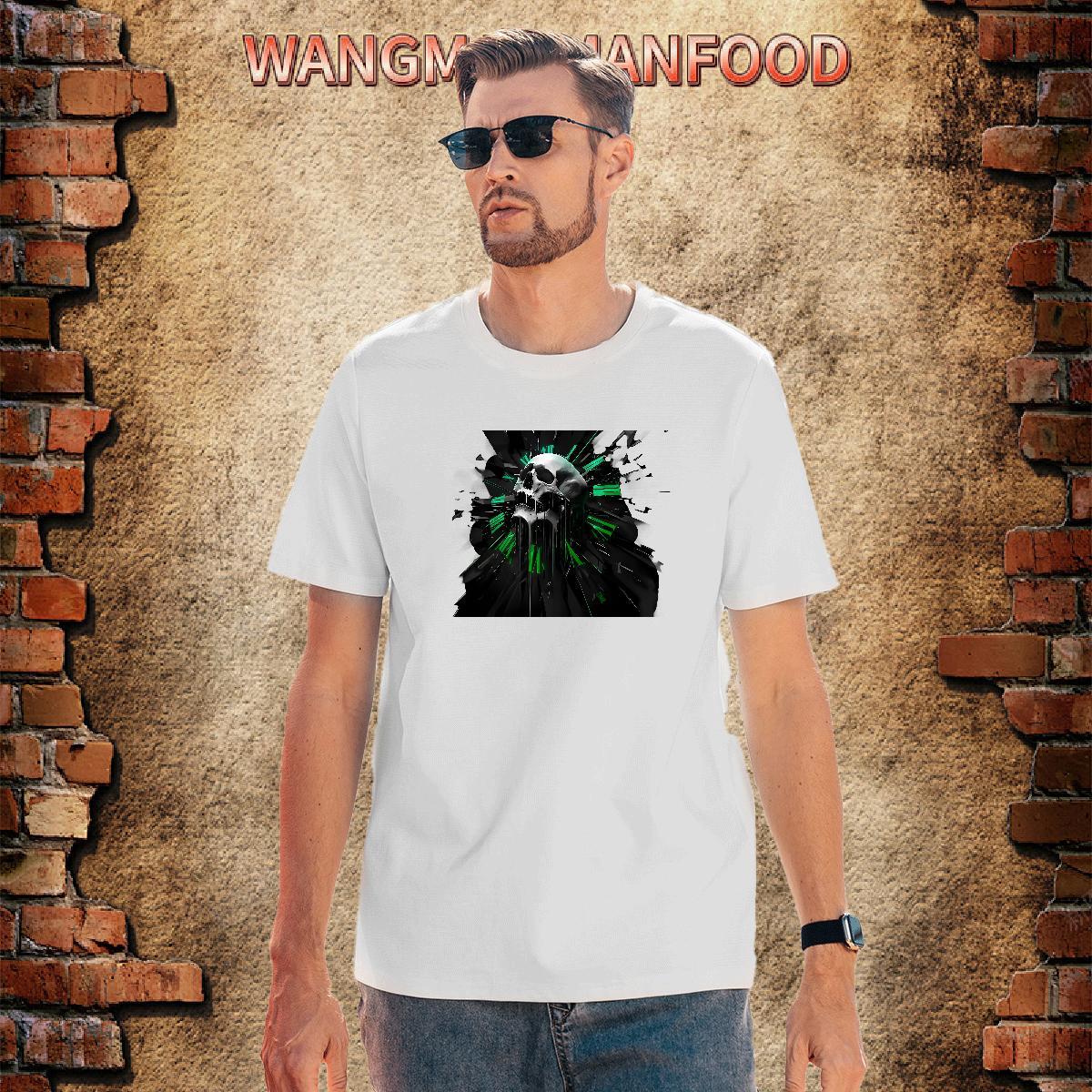 Designer T Shirts Men 100% Cotton 230g skull Street Casual Custom Printed Round Neck Short Sleeve Couples T Shirts Fashion Tops Tees