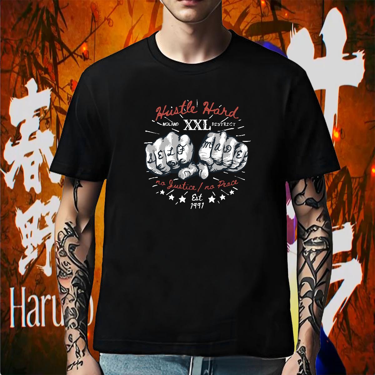 Wholesale T-Shirts 230g 100% Cotton hand- Casual Plus Size Cartoon Breathable Short Sleeve Men Tops Tees Free Shipping Tshirts