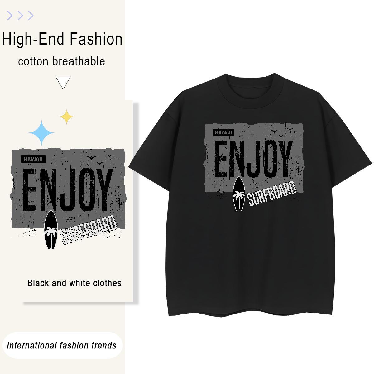 Lady Women Tees 230g Cotton enjoy Street Casual T-Shirts Comfortable DIY Printed Tshirts