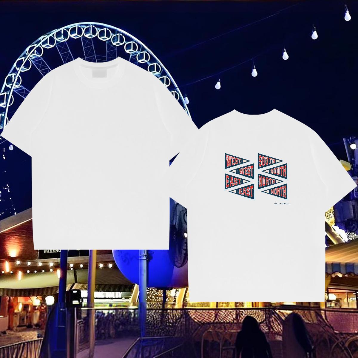 Soft Man T Shirts 100% Cotton 230g letter Sport Cartoon Print O Neck Short Sleeves Tshirts New Designer Wear