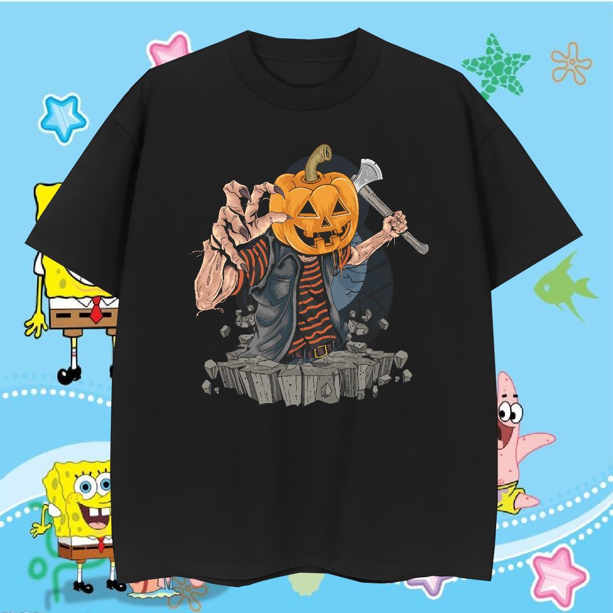 Customized Tshirt for Man Woman pumpkin Street Wear 230g 100% Cotton Tops Shirt Breathable Designer T-Shirts Custom Printed