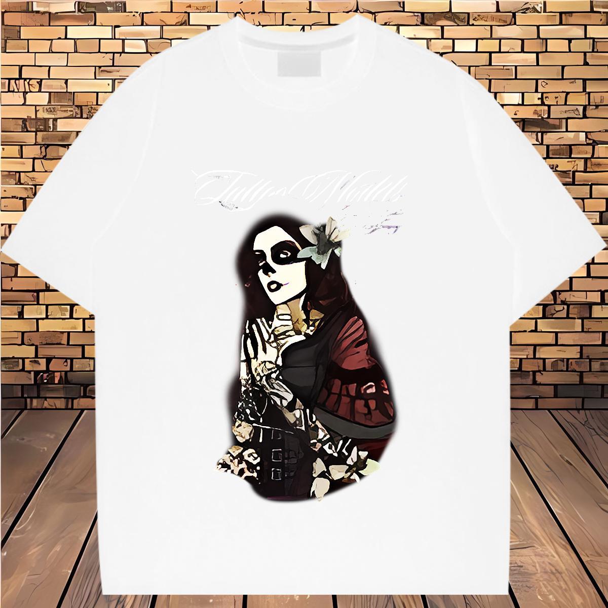 Female Women Tshirts 230g Cotton scare Casual Sport T Shirts Women Crew Neck Breathable DIY Anime Printed Clothes