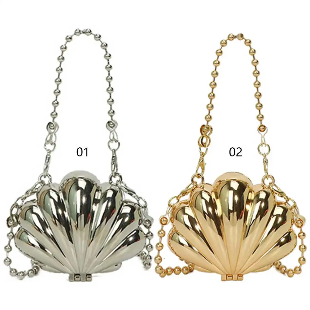 Shell Shape Evening Clutch Purse Novelty Fashion Evening Bags Trendy Crossbody Bag Small Elegant Handbag Mini Hobo Bag 240823