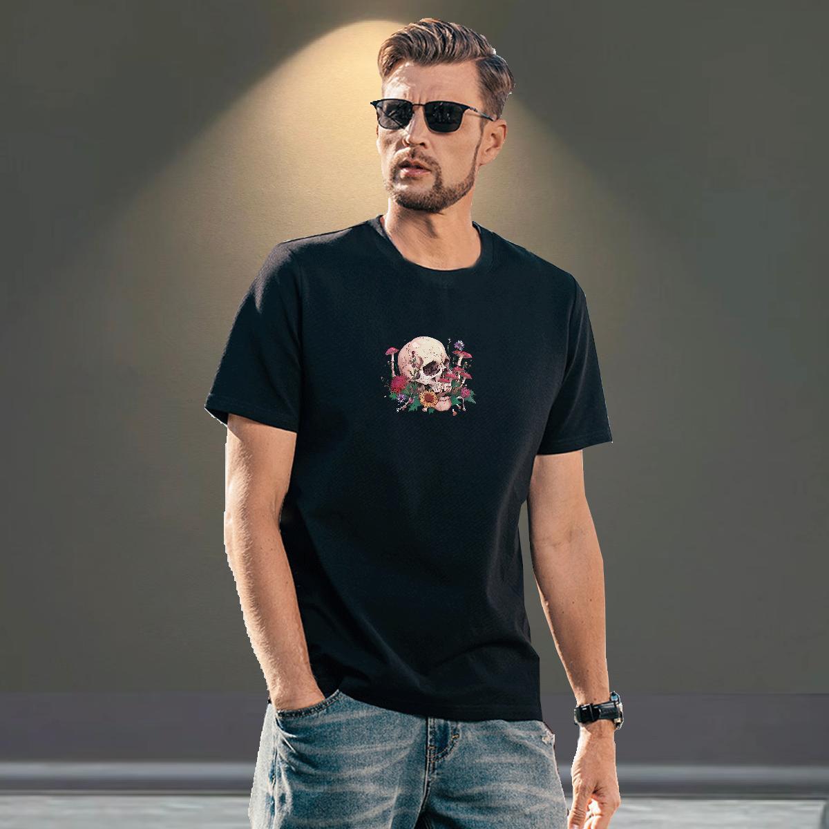 TOP Quality Man T Shirts 230g Cotton flower Hip Hop Street DIY Printed Short Sleeve O-Neck Men Tees 2024 Designer Tops