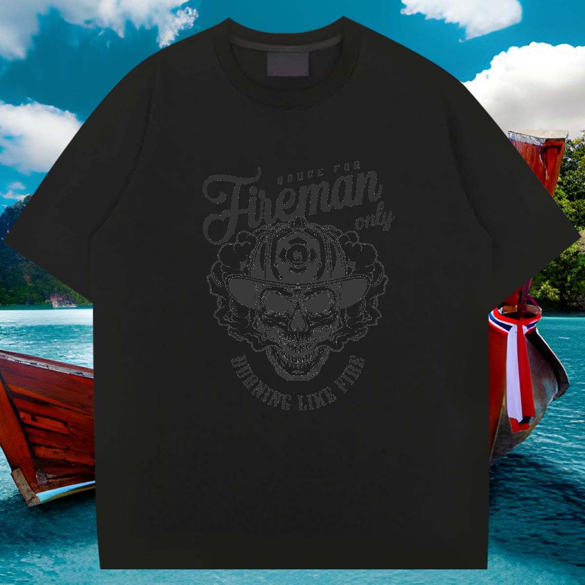 Designer Mens T Shirts 100% Cotton 230g skull Sports Casual Asian Size Crew Neck Breathable Tshirts 2024 Designer Clothes