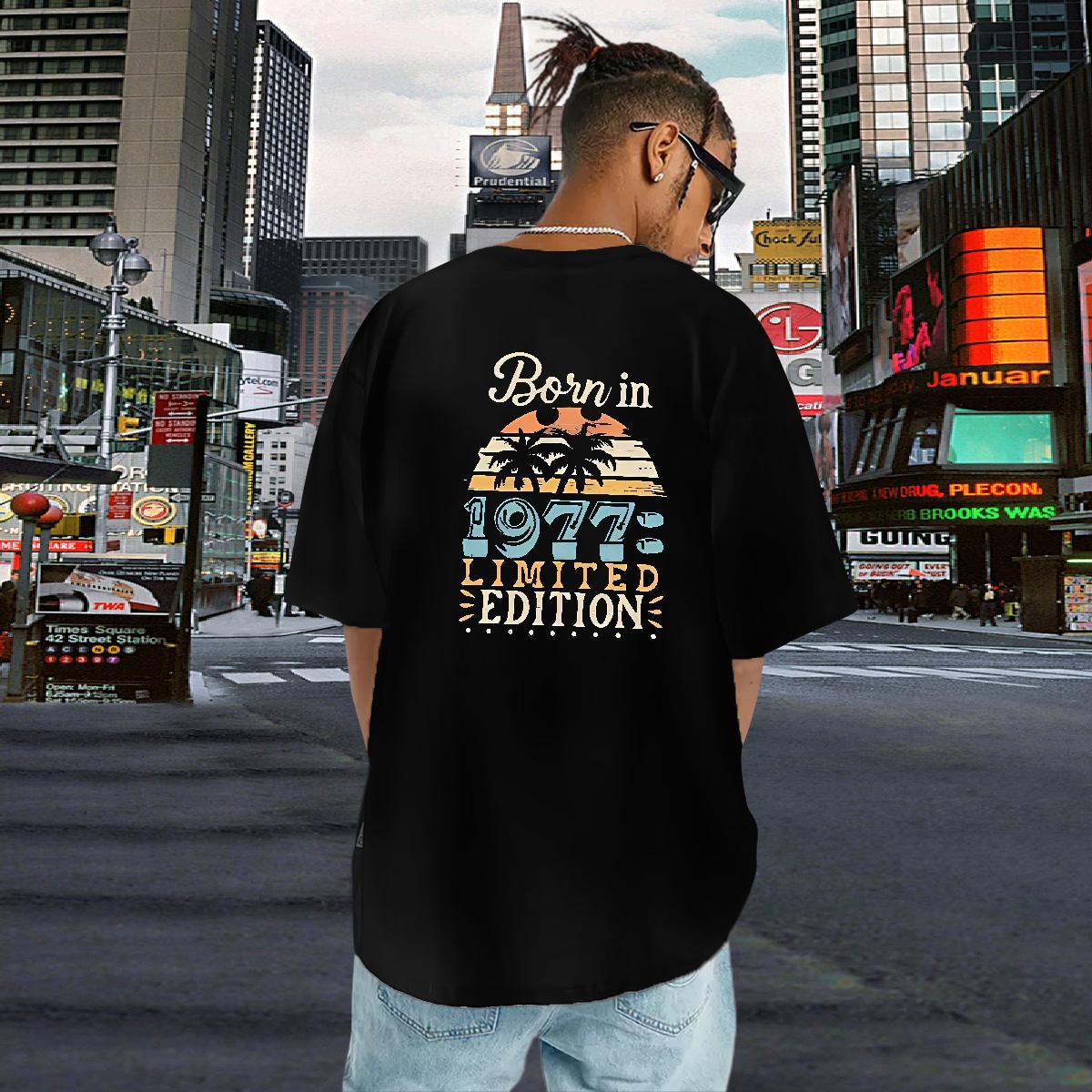 Loose T-Shirts for Men 230g Cotton letter Street Custom Printed Pure Cotton Tshirt for Man Woman Casual New Tshirts