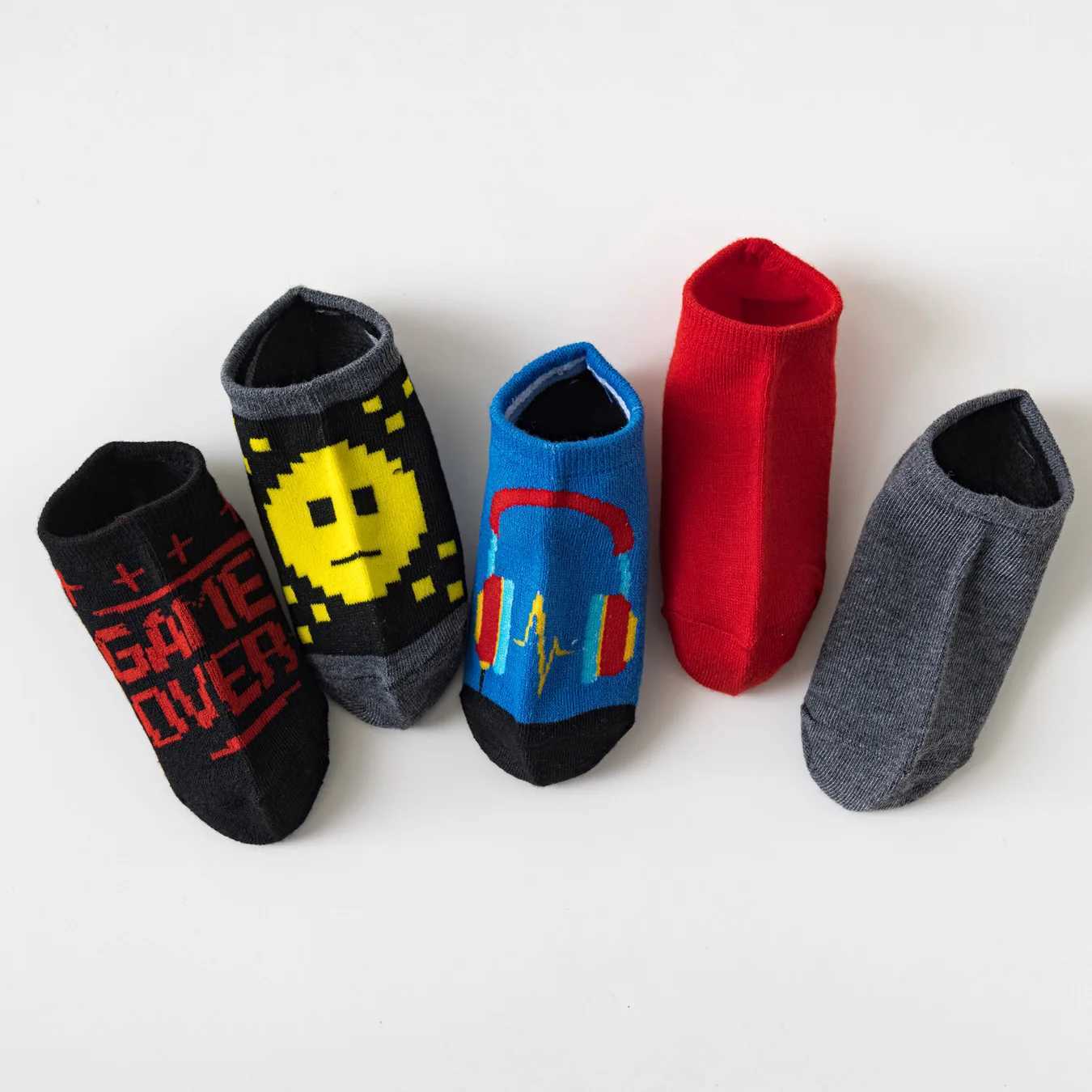 5 Pairs/lot 3-9 Years Children Socks Summer Breathable Thin Section Kids Short Socks Boys Girls Outside Sport Socks Boat Socks CL240824