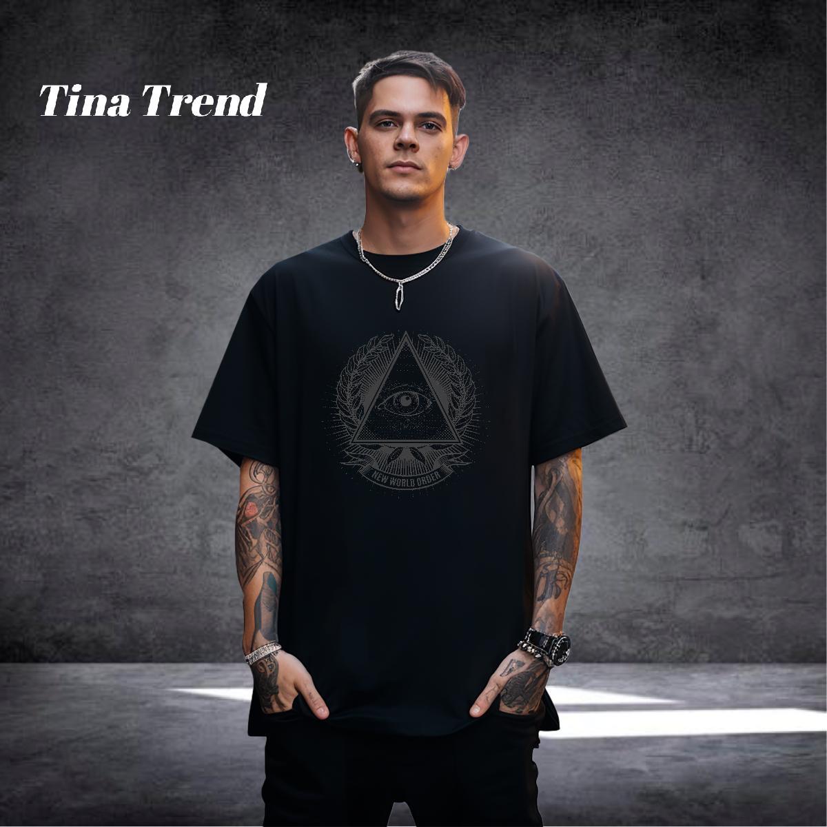 Free Shipping T shirt 230g Pure Cotton eye of the devil Street Custom Anime O Neck Short Sleeves Mens Tshirts Casual New Polos
