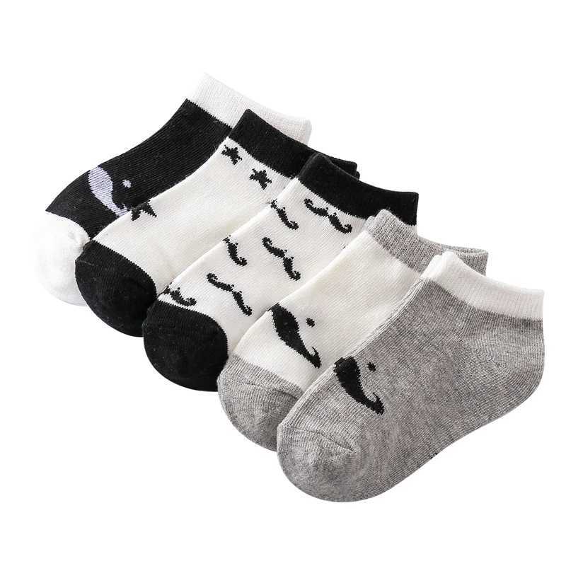 Childrens Socks Summer Thin Boys Cartoon Cotton Socks 1-6 Year Old Childrens Sports Sweat-absorbing and Breathable Socks CL240824