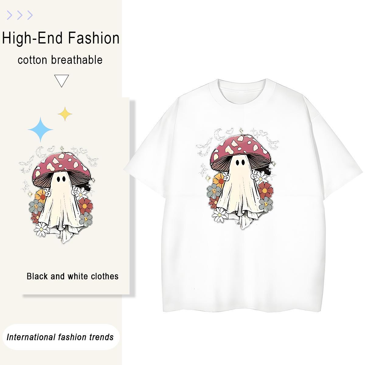 Designer Tshirt for Man Woman halloween Outdoor 230g Pure Cotton Tees Crew Neck Breathable Popular T shirt Custom Printed