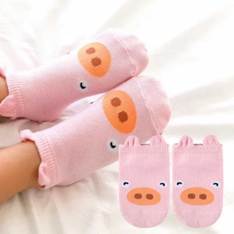 Kids Childrens Socks for Girls Boys Non-slip Print Cotton Toddler Baby Cartoon Ankle Socks Newborns Infant Short Socks Clothing CL240825