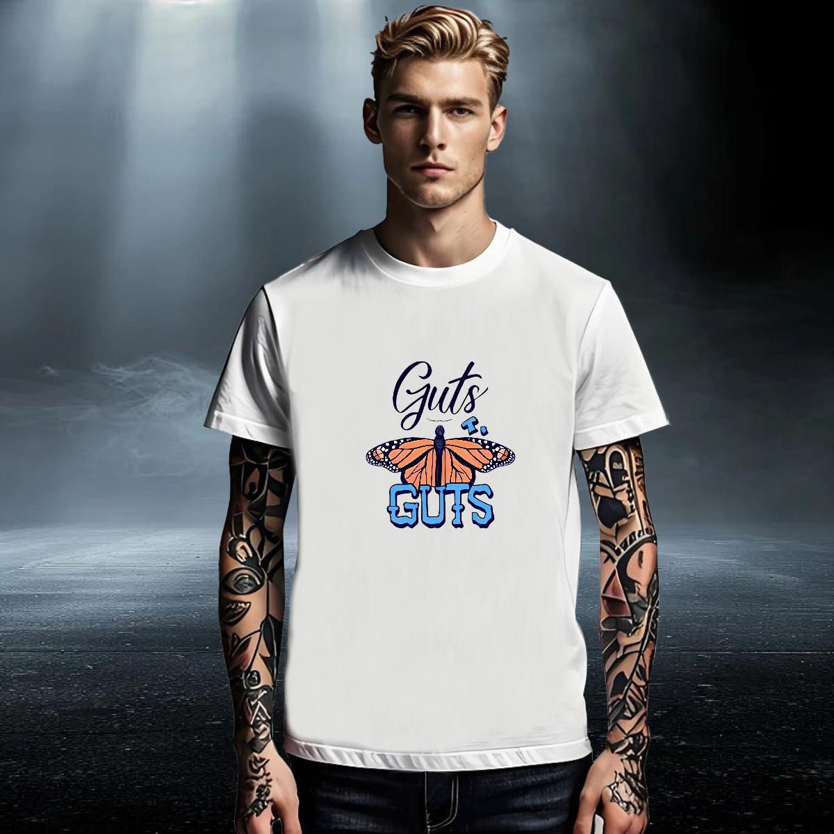 2024 DIY Men Tops Tees Butterfly Street wear Hip Hop 230g Cotton Clothes Crew Neck Breathable Comfortable Men T Shirts DIY Anime