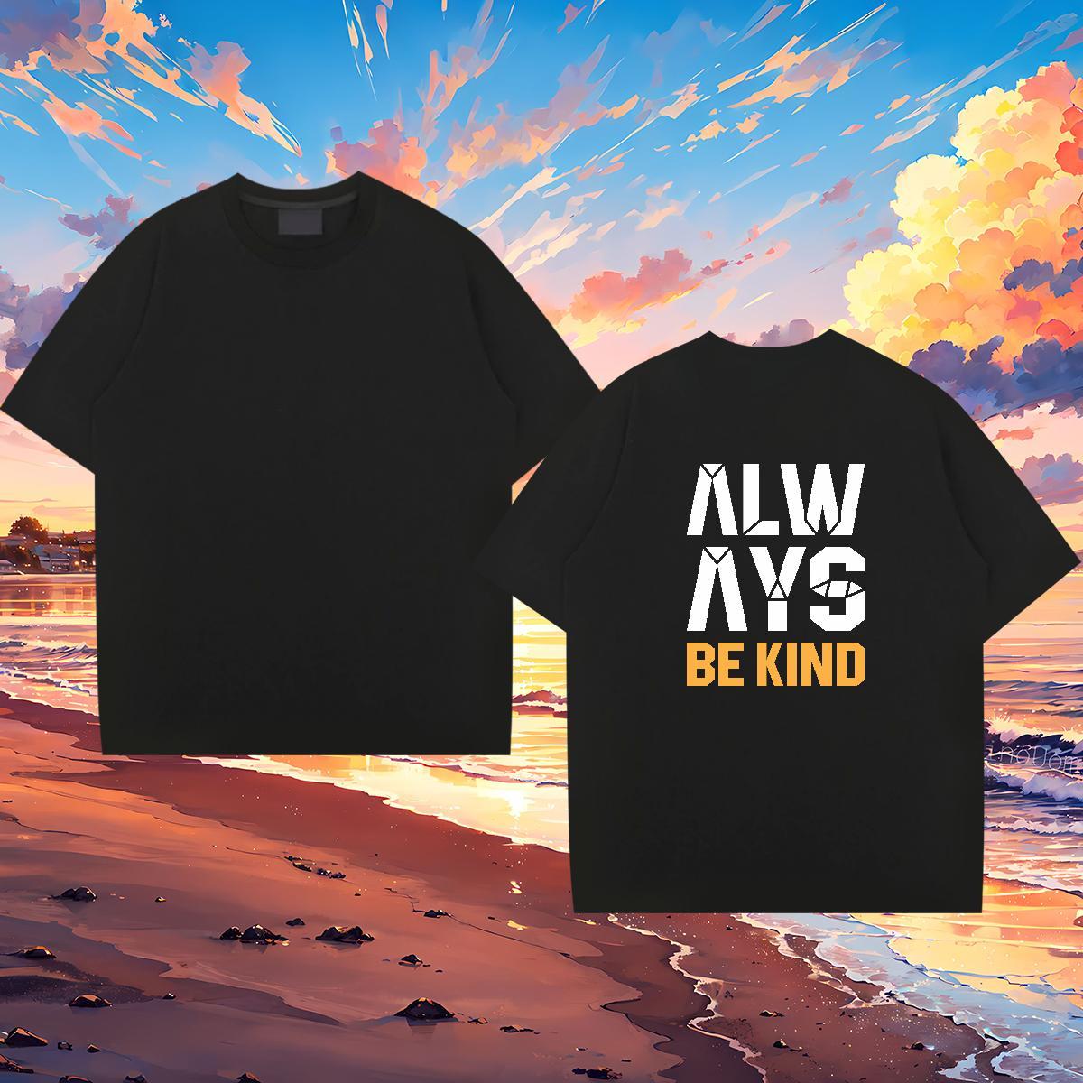 Unisex Mens T Shirts 100% Cotton 230g letter Anime Printing Street Custom Print Plus Size Breathable Crew Neck Tshirt for Man Woman 2024 New Tops