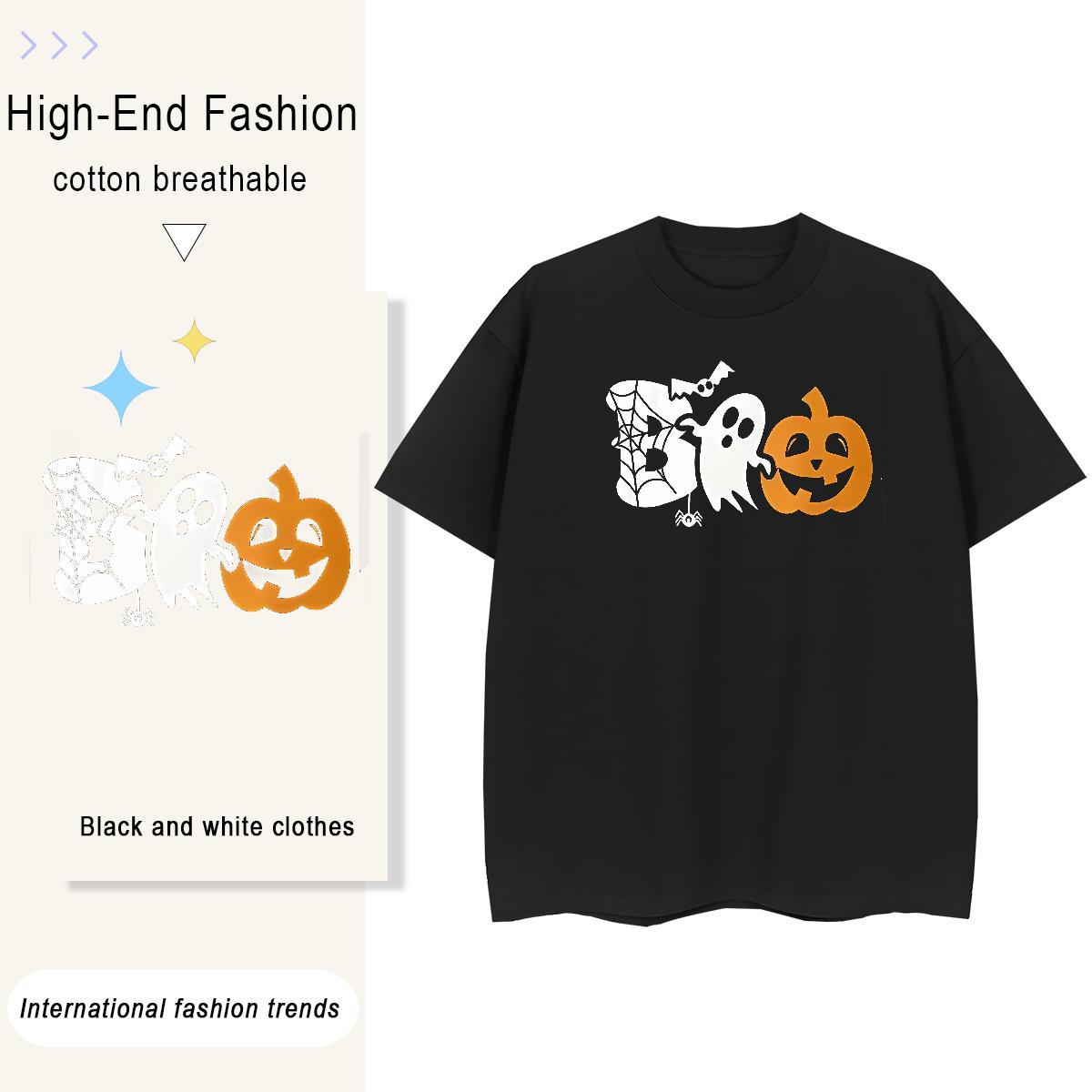Fashion Design Men Tops Tees halloween Summer Casual 100% Cotton 230g Tees Shirts Breathable Crew Neck Cool Design T Shirts Men Custom Cartoon