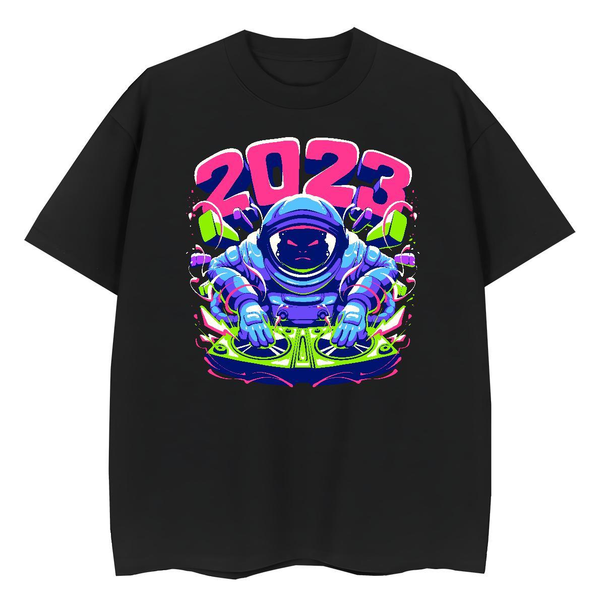 Unisex Women Tees 230g 100% Cotton universe Daily Outfit T shirt Breathable Short Sleeve DIY Anime Printed Tees Shirts