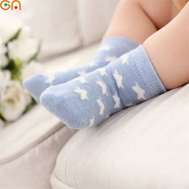5 Pairs/Lot Kids Soft Cotton Socks Boy Girl Baby Infant Fashion Stripe Warm For Autumn Winter 0-8 Years Children Cartoon Sock CL240824