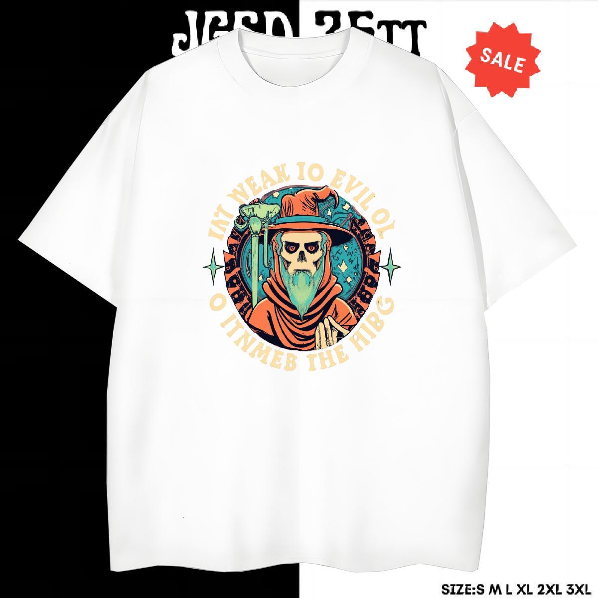 Wholesale T Shirt For Man 230g Cotton skull Spring Summer Custom Anime Pure Cotton Men Clothes T-Shirt Classic Casual Tops Shirt