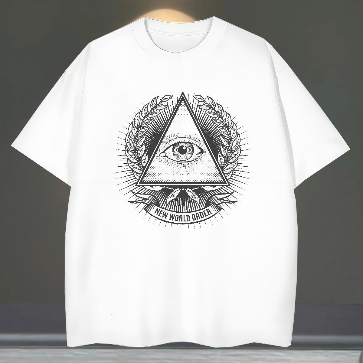 Soft T-Shirts for Men 230g 100% Cotton eye of the devil Street Casual Custom Cartoon Breathable Soft Mens Tshirts Designer Tops