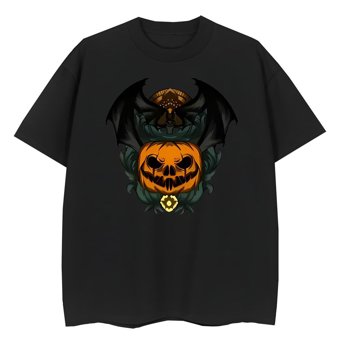 DIY Customized Couples T Shirts pumpkin Street 230g 100% Cotton Tops Shirt Crew Neck Loose Fit T-Shirts for Men Anime Print