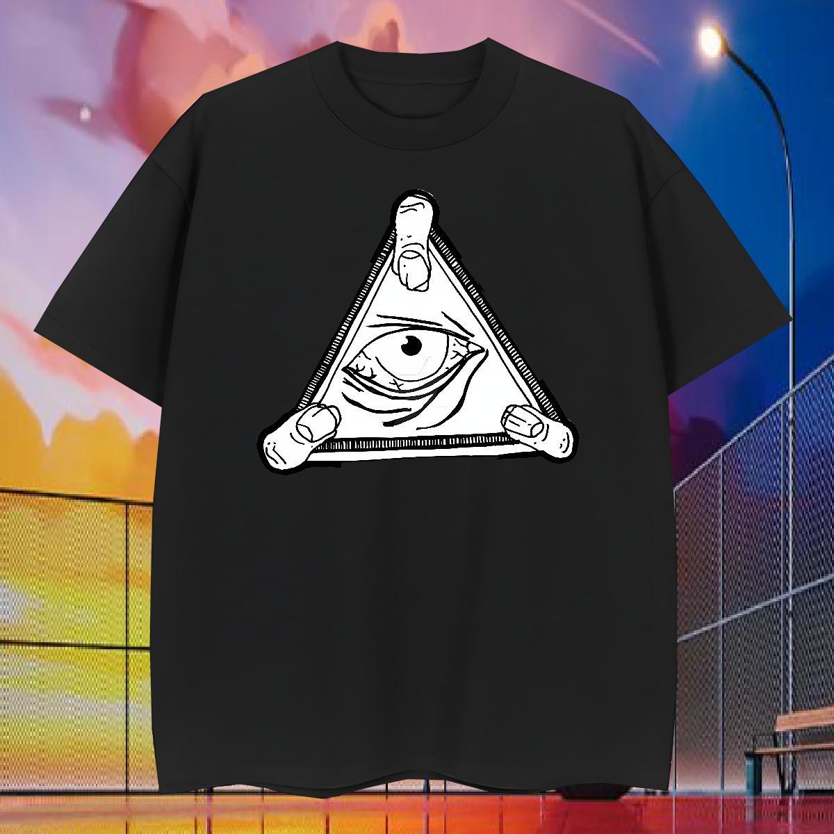 Free Shipping T-Shirts 230g Cotton eye of the devil Casual Daily Wear Custom Big Size Pure Cotton Men Clothes T-Shirt Fashion Designer Tee Shirt
