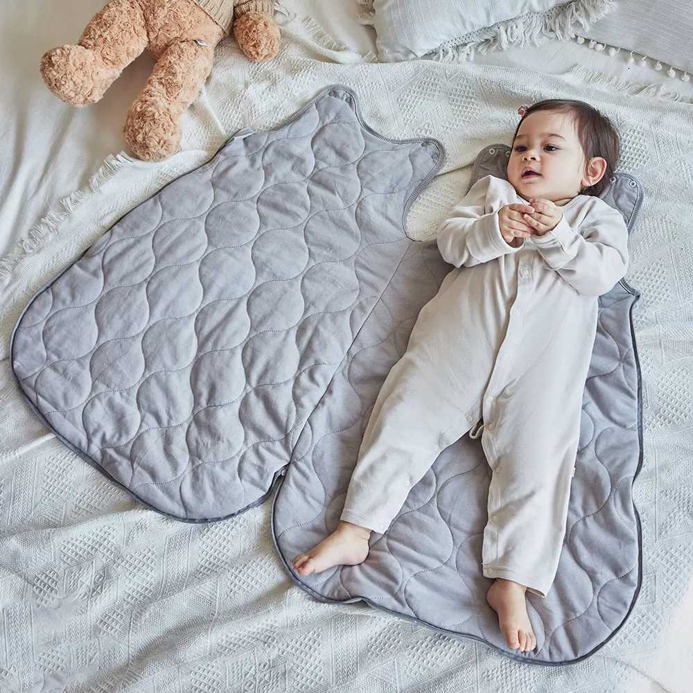 Sleeping Bags For Baby 0-24 Months Anti-Kick Blanket Infant Quilt Sleepwear 2.5Tog Stars Print Spring 100%Cotton Vest Sleepsacks M240824