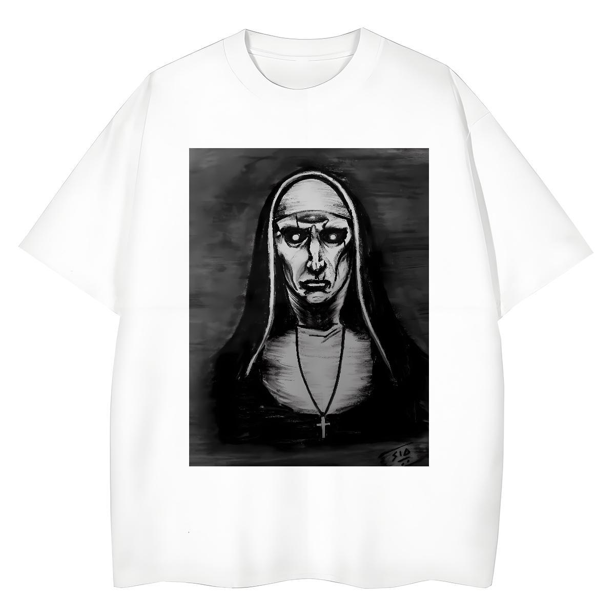 Loose fit Women Tshirts 230g 100% Cotton nun Sport T Shirt For Woman Crew Neck Breathable Customized Print Tee Shirt