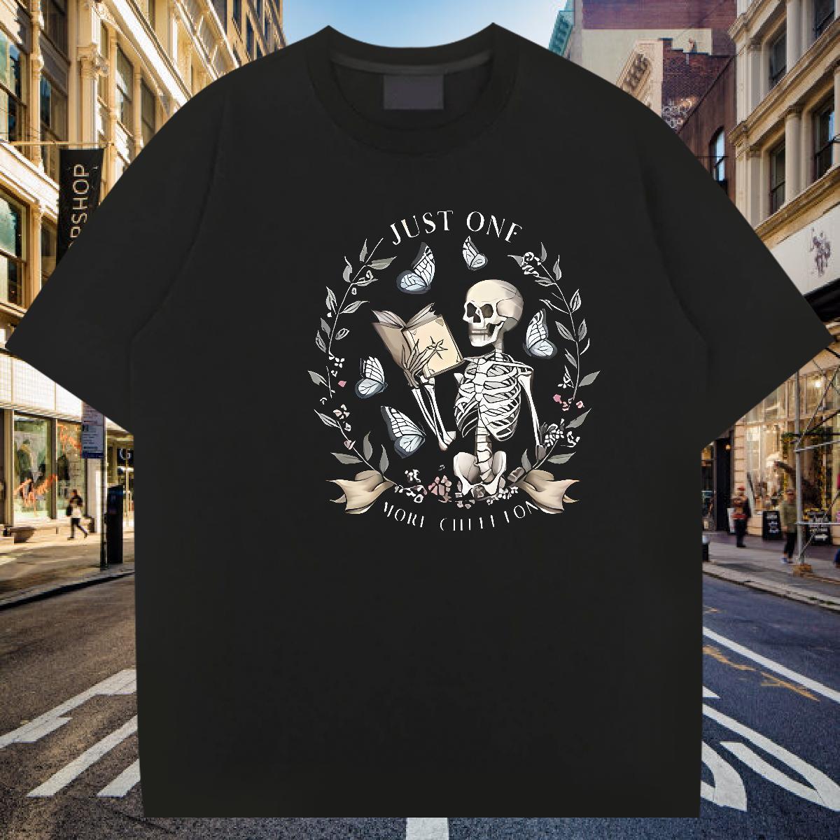 TOP Quality T Shirts Men 230g Cotton skull Summer Casual Customized Print Breathable Short Sleeve Men Tops Tees Fashion New Clothings