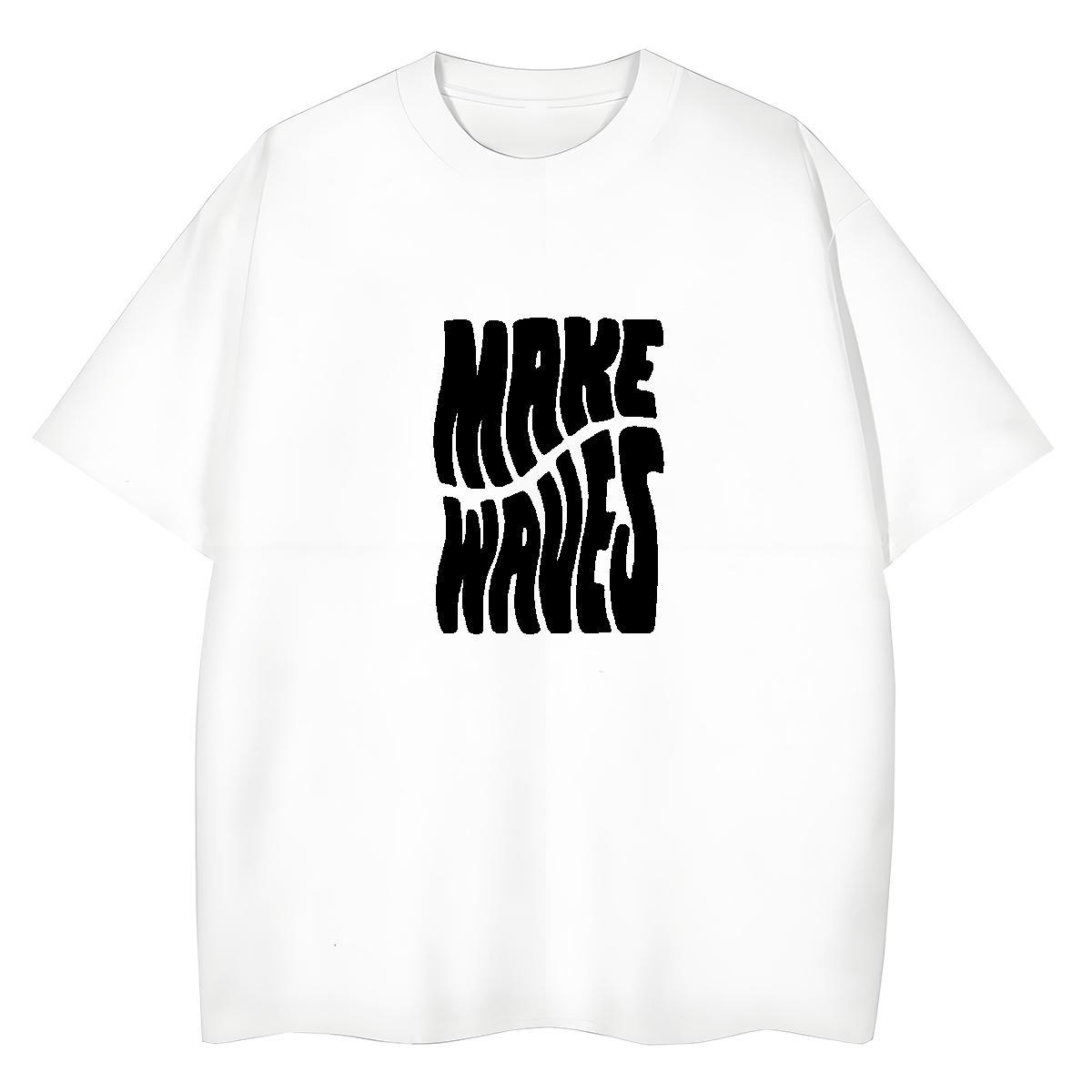 High quality Tshirt for Man Woman 100% Cotton 230g painting Home Outdoor T shirt Crew Neck Cartoon Print Tshirts