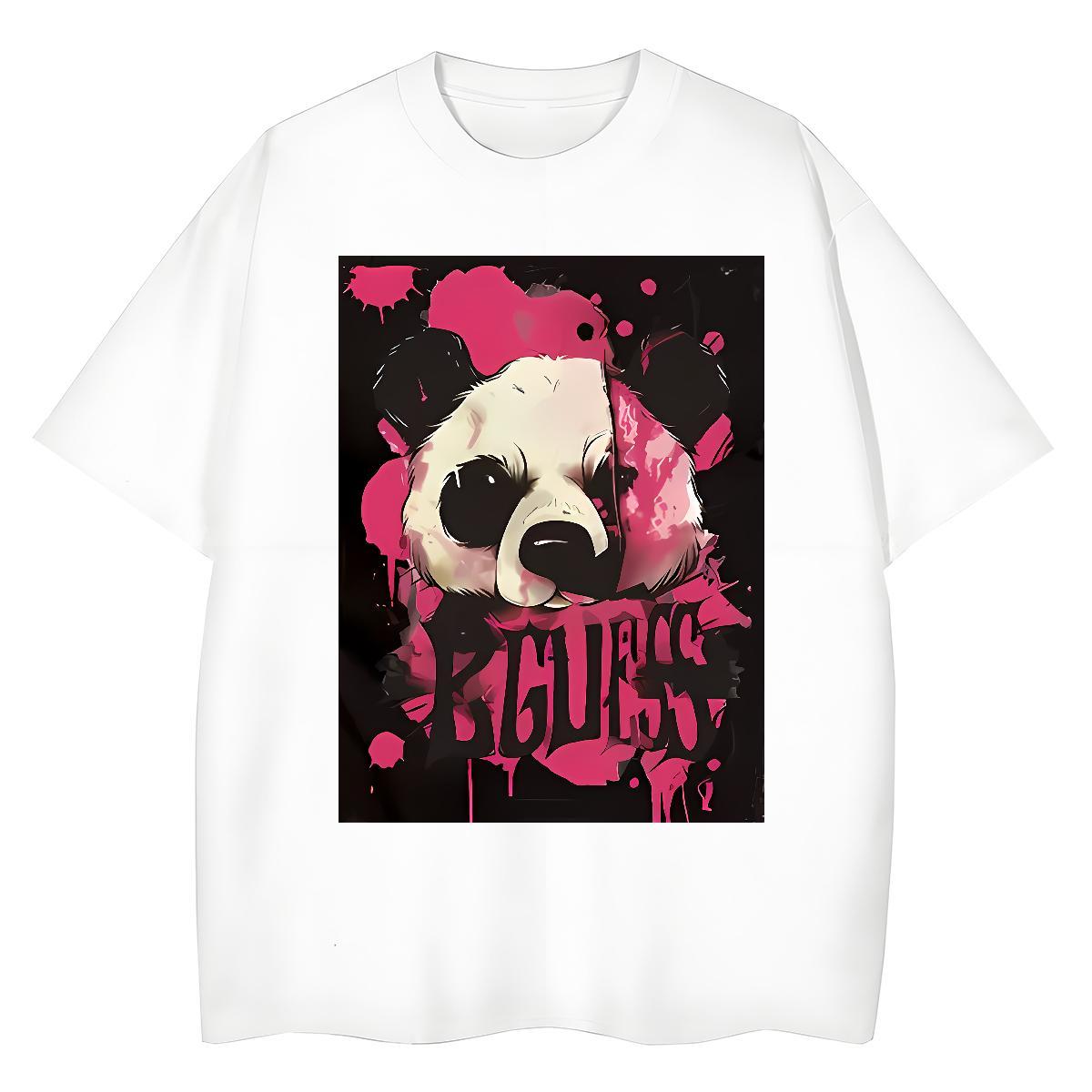 Fashion Design Men Tops Tees panda High Street Hip Hop 230g Pure Cotton Polos Breathable Short Sleeve Wholesale T Shirts Men Graphic