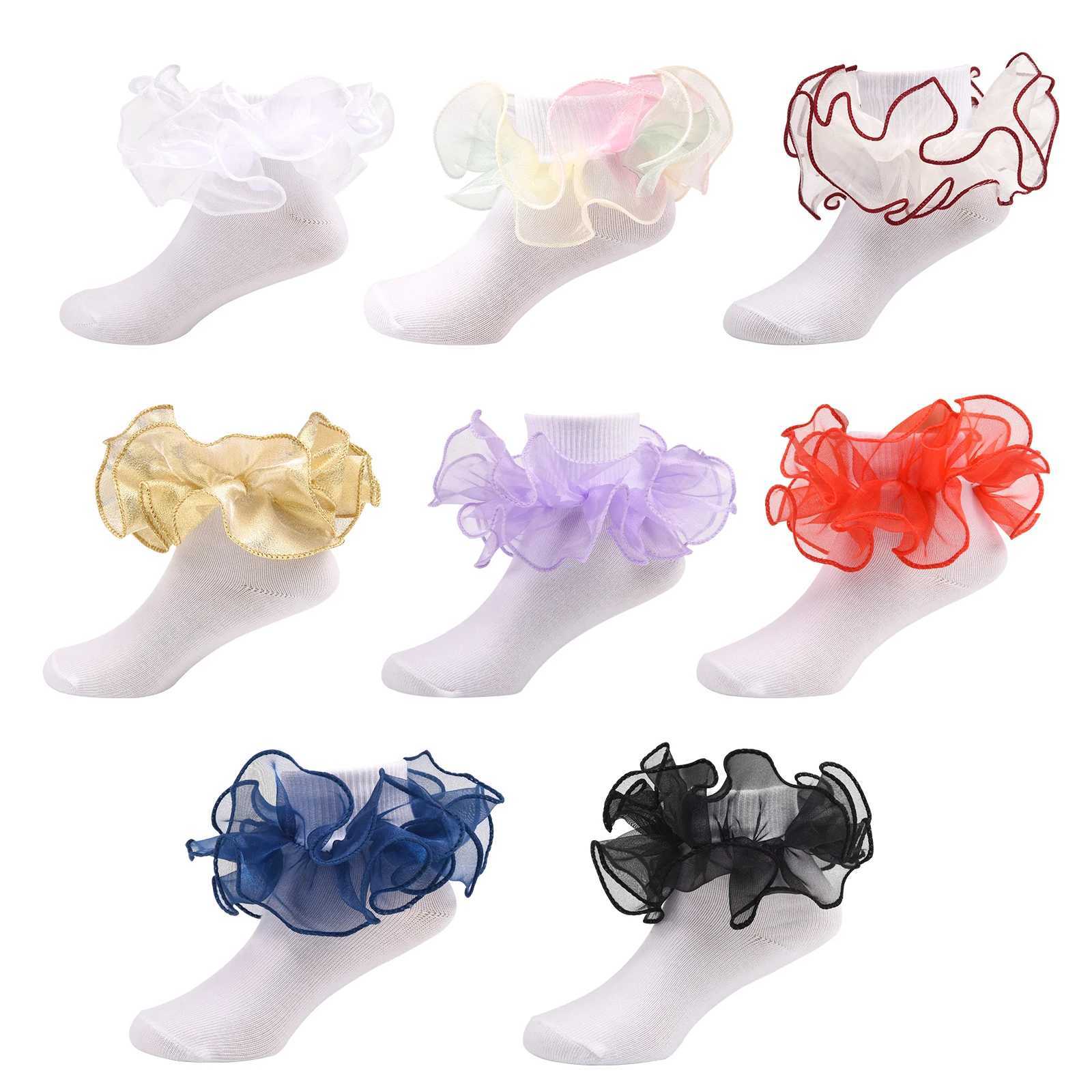 Children frilly socks lace socks female children socks white princess socks dance socks fluffy children / children / large CL240824