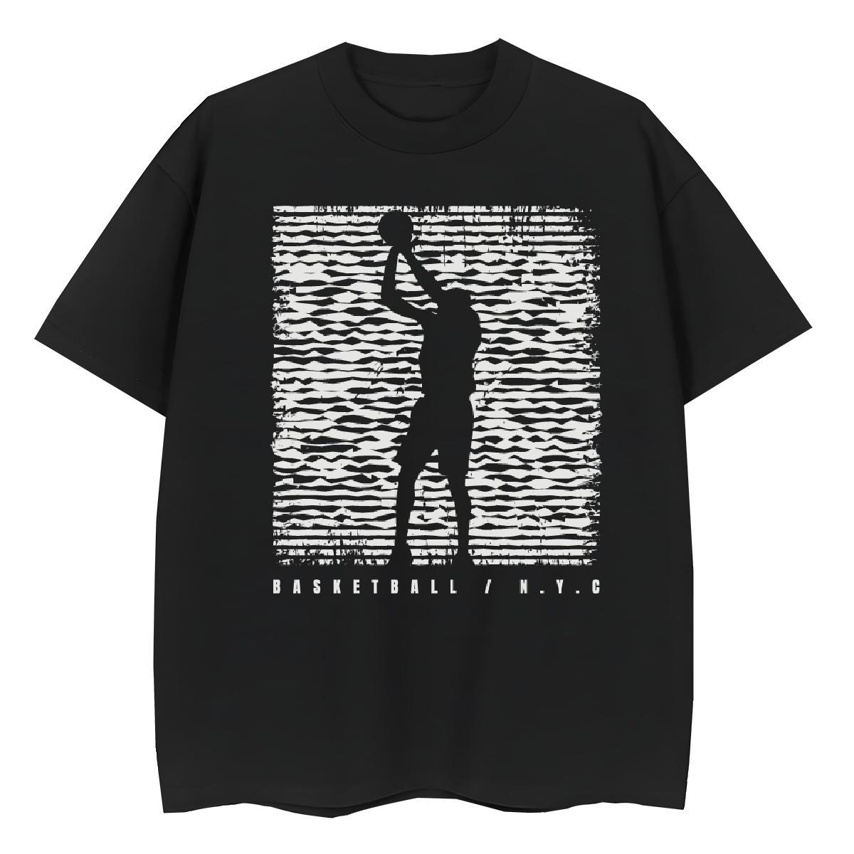 Loose fit Women Tees 230g Cotton painting Street Wear Women T Shirts Crew Neck White Plus Size Tops Shirt