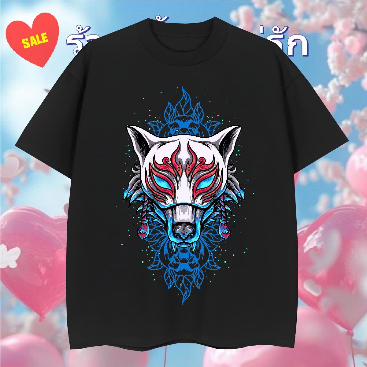 2024 Designer Tshirt for Man Woman wolf Anime Printing Street 230g Pure Cotton Tees Crew Neck Comfortable T Shirt For Man Customized