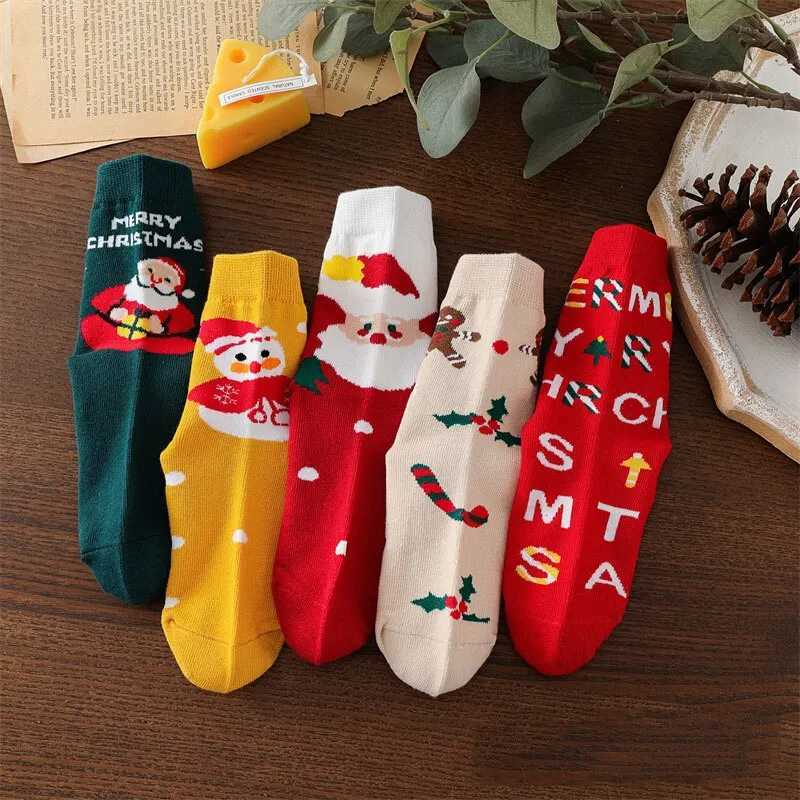Kids Christmas Socks For 1-10Years Childrens Short Socks Girls Boys Winter Warm Cotton Toddler New Year Gift Santa Claus Socks CL240824