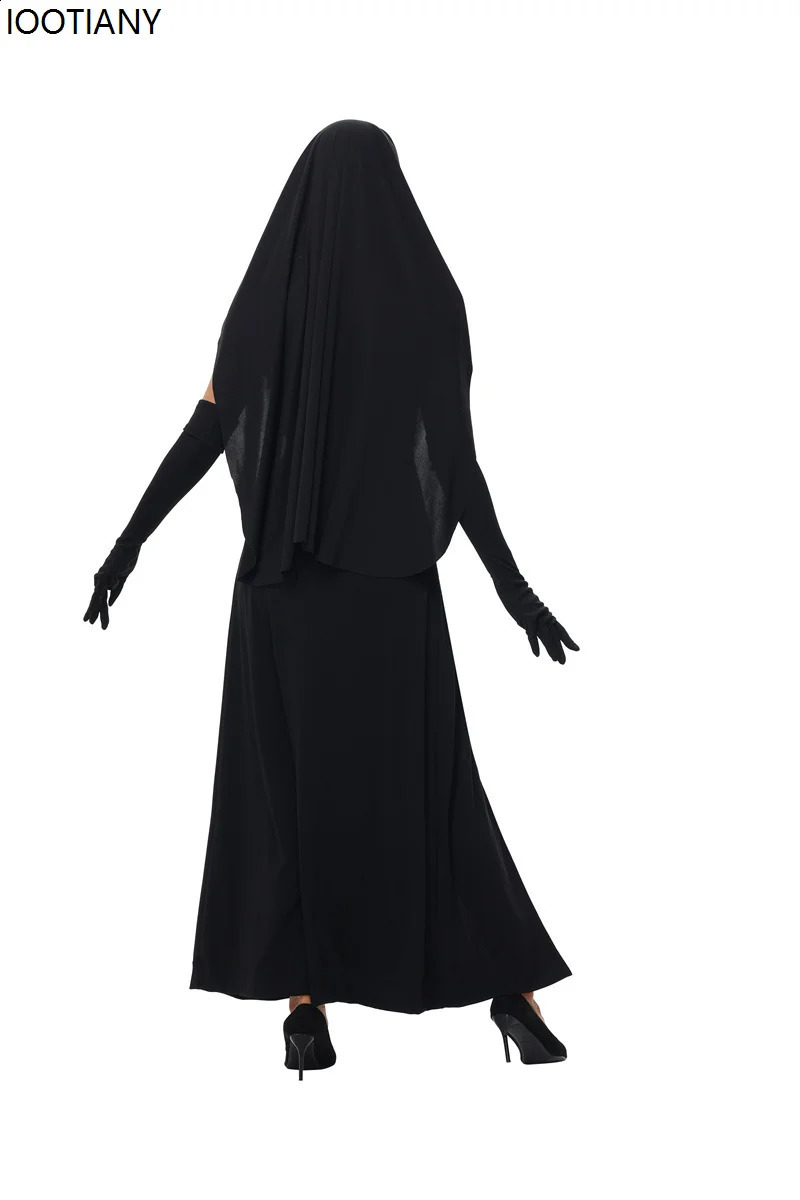Womens sexy Nun roleplaying costumes and headwear Halloween adult stage display dress up theme party makeup fancy 240823